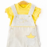 Erkek Bebek 2 Li Salopet Takım-12696 - YELLOW - 12 AY - SLOPET