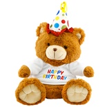 Neco Plush Oturan Happy Birthday Peluş Ayı 40 cm