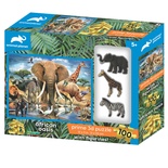 Prime 3D - Afrika Hayvanları 100 Parça Puzzle ve Figür Set 15545