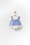 Kız Bebek Kolsuz  Elbise-13657 - BLUE/MAVİ - 5-6 AY - JILE BODY