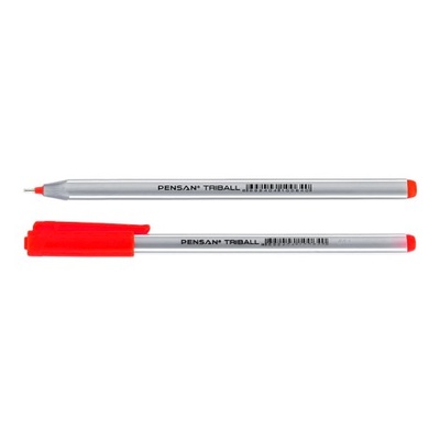 Pensan Triball TüKenmez Kalem Kırmızı 12'Li