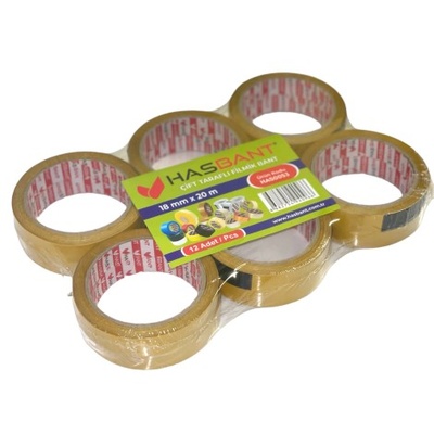 Has Bant Çift Taraflı Bant 18mm X 20m 12'Li Paket
