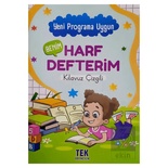 Tek Yayıncılık 1. Sınıf Harf Defterim Kılavuz Çizgili 21*24
