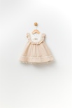 Kız Bebek Elbise-13616 - BROWN - 24-36 AY - DRESS