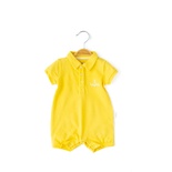 Erkek Bebek Kısa Kollu Yakalı Tulum-12831 - YELLOW - 1 AY - TULUM / ROMPER