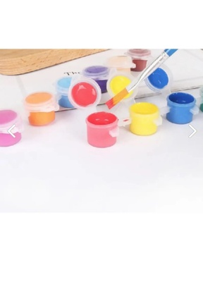Babyist 2'Li Akrilik Mini Boya Seti, 6 Renk,
