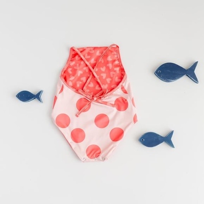 MAMA YOYO Çift Taraflı Çıtçıtlı Mayo - Kalp 3-4 YAŞ / Puantiye