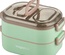 Vagonlife 1000 ml Iki Kat Üç Bölme Paslanmaz Çelik Bento Lunch Box Yeni Nesil Sefer Tası-Sos Kaseli MODEL-FFLBOX7081