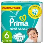 Prima Aktif Bebek Mini Fırsat Paket 6 Beden XL 13-18 Kg 22'Li