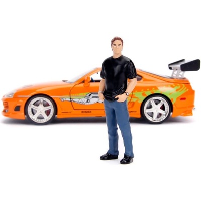 Hızlı ve Öfkeli Fast And Furious 1995 Toyota Supra 1:24 Ölçekli Pres Döküm Araba  Brian O'conner Figürü Dahil