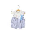 Kız Bebek Kısa Kollu Çiçekli Tulum-12734 - BLUE/MAVİ - 6 AY - TULUM / ROMPER