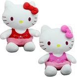 Peluş Hello Kitty Elbiseli Kurdeleli 36 cm