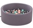 Wellgro Bubble Pops Gri Top Havuzu-Gri/Pembe/Mint