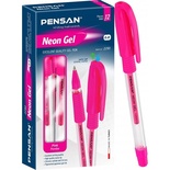 Pensan Neon Jel Kalem Pembe 1 Mm 12'Li