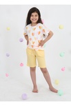 Luggi Baby Kalp Desenli Penye T-Shirt+ Şort 2'Li Takim