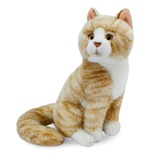 Animals Of The World Oturan Bej Kedi Peluş Oyuncak 22 cm