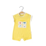 Erkek Bebek Kısa Kollu Tulum-13023 - YELLOW - 6 AY - TULUM / ROMPER