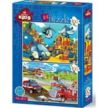 Art Çocuk Puzzle Polis ve İtfaiye 2x100 Parça Puzzle