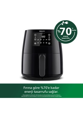 Philips 3000 Serisi Airfryer Large, Rapid Air Teknolojisi 4,1L, 7 Ayarlı Dokunmatik Ekran, Sıcak Tutma Özelliği, HD9243/90