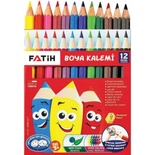 Fatih Fatih kuru boya kalemi yarım boy 12 renk 24'lü paket