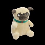 Oturan Pug Peluş Köpek 30Cm