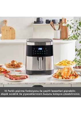Karaca Gourmet 9L Smart Color Screen Geniş Hazne Inox Airfryer