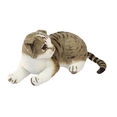 Miyavlayan Sesli Gerçekçi Kedi Peluş Oyuncak 20-30 cm 1 adet