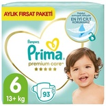 Prima Premium Care Bebek Bezi 6 Beden Extra Large 13-18 Kg 93 lü Aylık Fırsat Paket