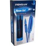 Pensan Neon Jel Kalem Mavi 1 Mm 12'Li