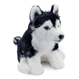 Animals Of The World Floppy Siyah Husky Peluş Oyuncak 28 cm