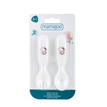 Mamajoo Desenli Kaşık &amp; Çatal Seti / Pembe İnek
