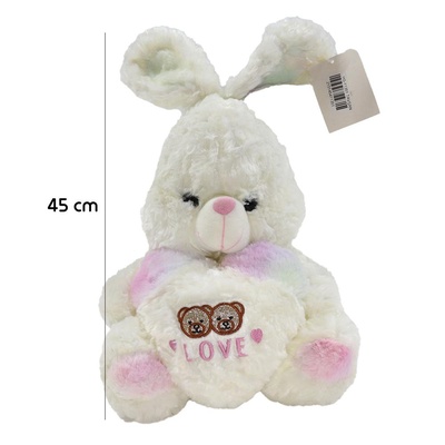 Kalpli Tavşan Peluş Oyuncak 45 cm
