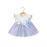 Kız Bebek Elbise-12808 - BLUE/MAVİ - 3 AY - DRESS