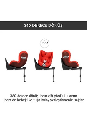 Cybex Sirona Zi isize Plus (terletmeyen özel kumaş) (360 derece dönen Adac ödüllü isofix bebek oto koltuğu 0-18 kg)