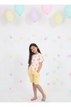 Luggi Baby Kalp Desenli Penye T-Shirt+ Şort 2'Li Takim