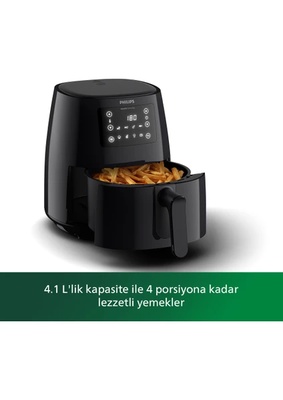 Philips 3000 Serisi Airfryer Large, Rapid Air Teknolojisi 4,1L, 7 Ayarlı Dokunmatik Ekran, Sıcak Tutma Özelliği, HD9243/90