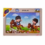 -85-86-87-88 Ahşap Eğitici Puzzle Sporlar -Onyıl