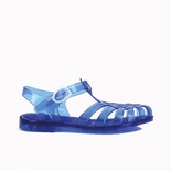 Anne Ve Çocuk Sandalet Şeffaf Mavi - Cobalt - ŞEFFAF MAVİ/TRANSPA BLUE - 37 NUMARA