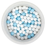 Wellgro Bubble Pops Açık Gri Sünger Top Havuzu / Beyaz, Beyaz, Mavi Toplu