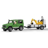 Bruder BR02593 Land Rover Arazi Aracı ve JCB Mini Kazıcı