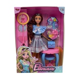 WG66956 -Vardem Kutulu Güzellik Masalı Çantalı Bebek Set 11,5 inç