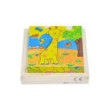 - 6623P Chiva Ahşap Hayvanlar Küp Puzzle