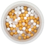 Wellgro Bubble Pops Açık Gri Sünger Top Havuzu / Gold, Beyaz, Şeffaf Toplu