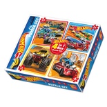 DıyToy 4ü1 arada Puzzle Set - Hot Wheels / 24+35+54+70 Parça Puzzle