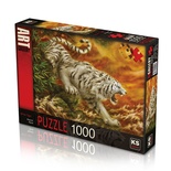 Beyaz Kaplan 1000 Parça Puzzle -KS Puzzle