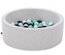 Wellgro Bubble Pops Açık Gri Sünger Top Havuzu / Mint, Beyaz, Siyah Toplu
