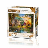 23505 Sunset At The Farm House 4000 Parça Puzzle