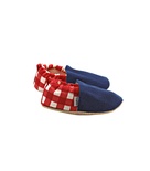 Pamuklu Bebek Patik -  Kare Desenli - RED TARTAN DENİM - 24-25 NUMARA