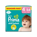 Prima Aktif Bebek Ekonomik Paket 4 Beden 9-14 Kg 54 Adet