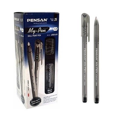 Pensan My-Pen Tükenmez Kalem Siyah 1mm 25'Li